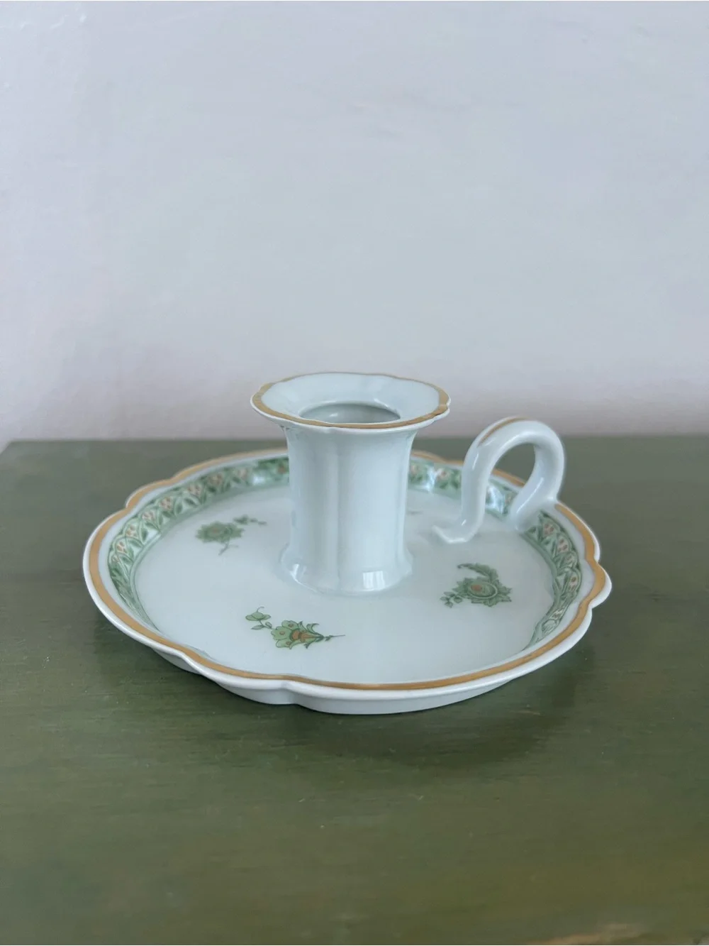 Haviland Limoges Bonneval Porcelain Candlestick Holder